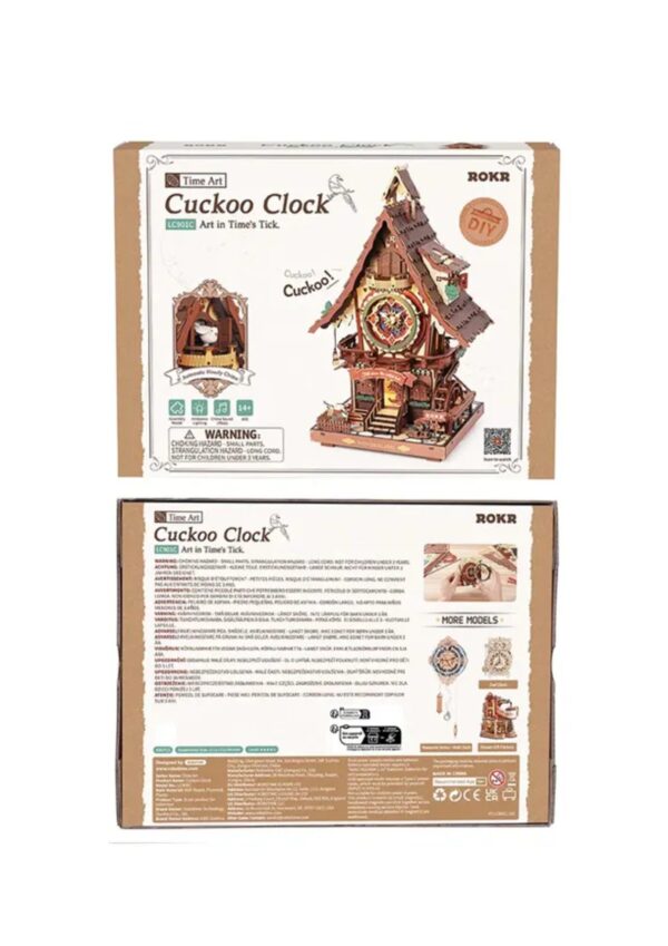 Robotime, 3D Houten Puzzel, Cuckoo Clock, LC901C, 21x17x34 cm - Afbeelding 5