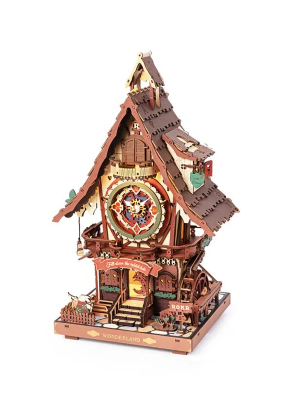 Robotime, 3D Houten Puzzel, Cuckoo Clock, LC901C, 21x17x34 cm