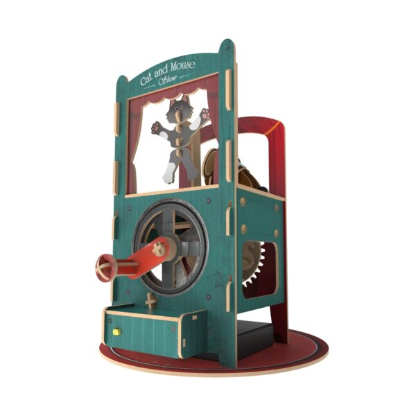 Ilo Build 3D Mechanische Houten Modelbouw Cat and Mouse Show, 0221, 20,5x20,5x23cm - Afbeelding 4