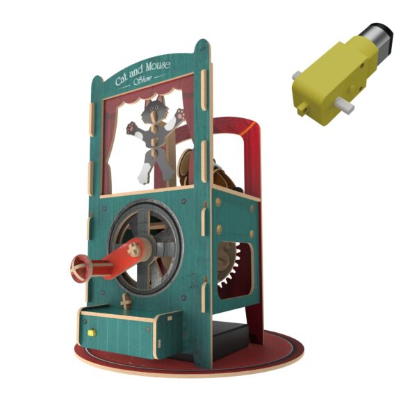 Ilo Build 3D Mechanische Houten Modelbouw Cat and Mouse Show, 0221, 20,5x20,5x23cm - Afbeelding 5