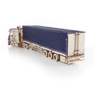 3D Houten Modelbouw, Truck Road King, 3236 + Tilt Semitrailer, 3250
