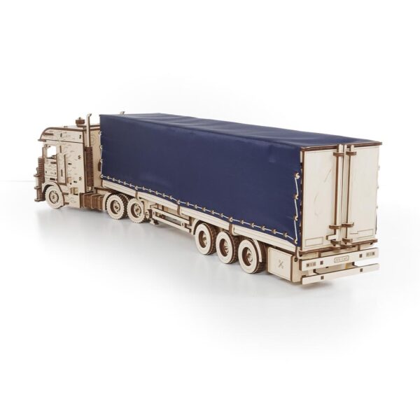 3D Houten Modelbouw, Truck Road King, 3236 + Tilt Semitrailer, 3250