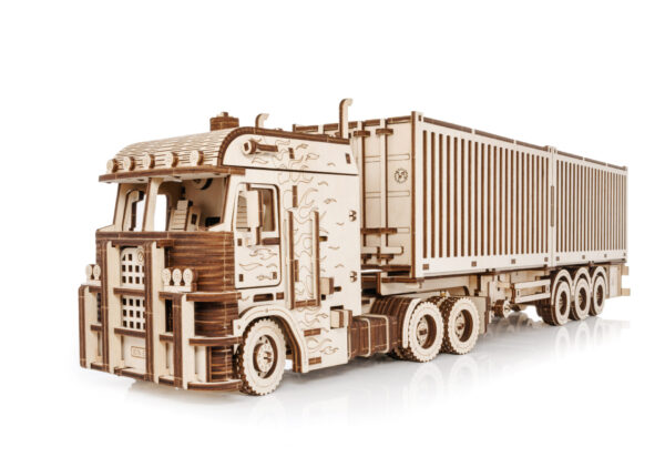 3D Houten Modelbouw, Truck Road King, 3236 + Container-Semitrailer for Truck ''Road King'', 3724