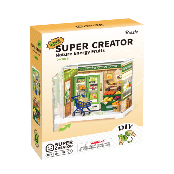 Robotime, DIY Huisje Super Nature Energy Fruits, DWS01B, 15,7 x 10,9×14,7cm - Afbeelding 4