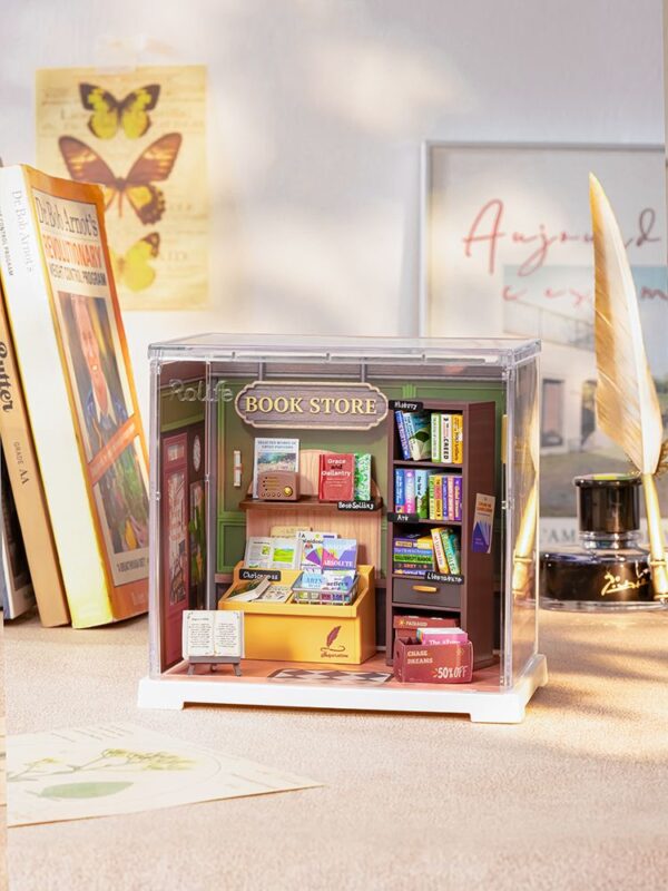 Robotime, DIY Huisje Memory Book Store, DWS04B, 15,7x10,9x14,7cm - Afbeelding 3