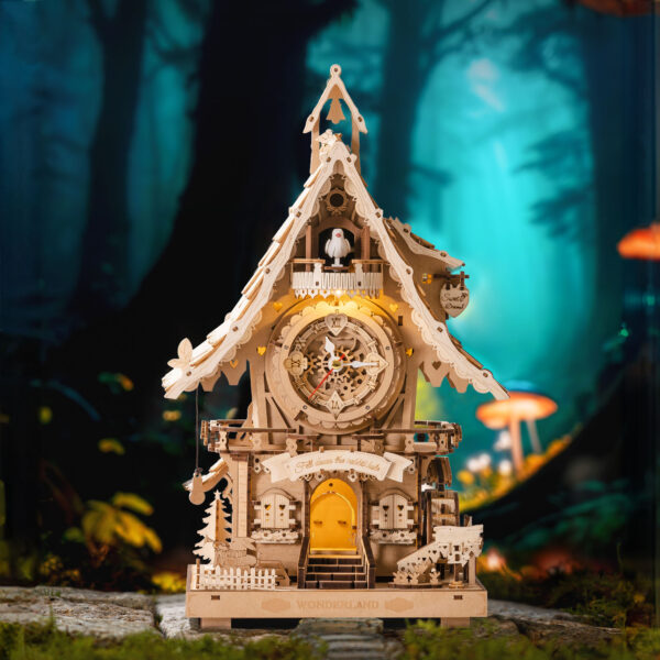 Robotime, 3D Houten Puzzel, Cuckoo Clock (Wood colour), LC901, 21x17x34 cm - Afbeelding 4