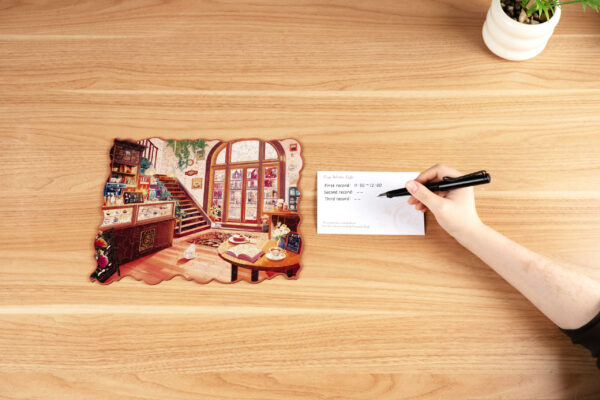 Houten Legpuzzel, Rowood, Cozy Winter Café TA006 29,2 x 23,3 - Afbeelding 4