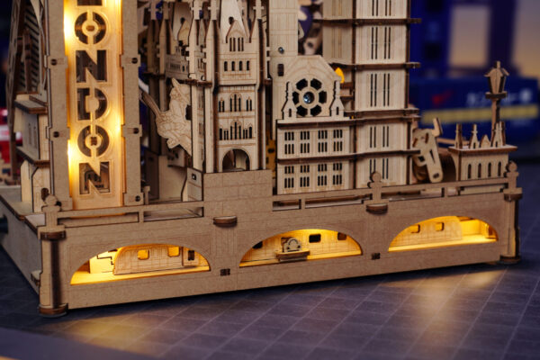 Robotime, 3D DIY Houten Modelbouwpakket Marble Travel "London", Marble Spaceport, EGB01, 22,5x15,5x23,5cm - Afbeelding 8