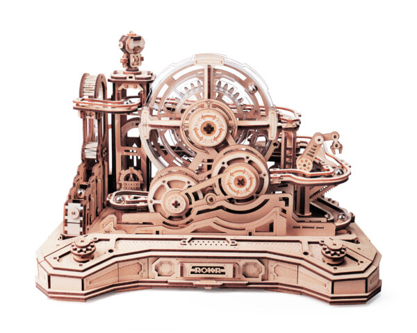 Robotime, 3D DIY Houten Modelbouwpakket Gearball Scramble, Marble Run, EGC01, 29,5x19,5x23,5cm