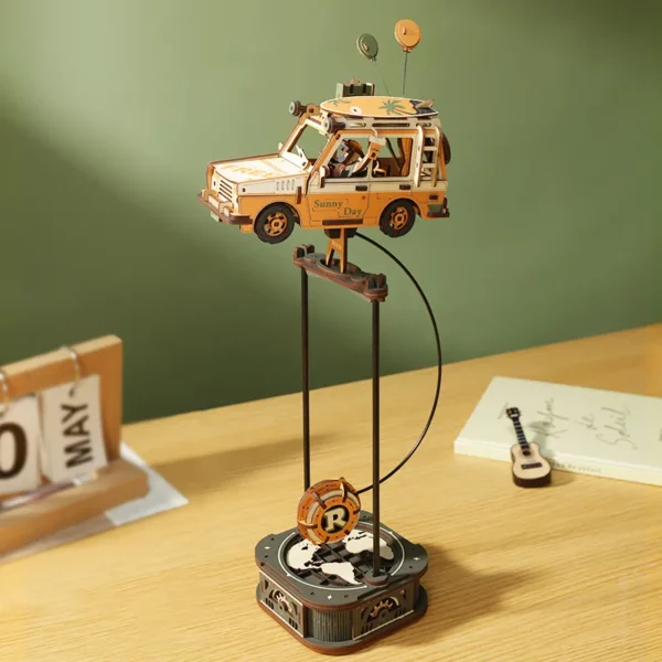 Robotime, 3D Houten Puzzel, Road Tripper, DIY Pendulum, MCD03, 16,9,5x37,5cm - Afbeelding 5