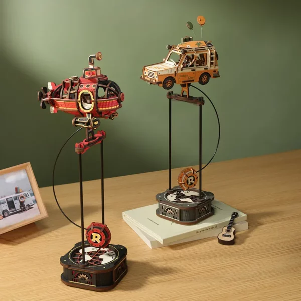 Robotime, 3D Houten Puzzel, Road Tripper, DIY Pendulum, MCD03, 16,9,5x37,5cm - Afbeelding 6
