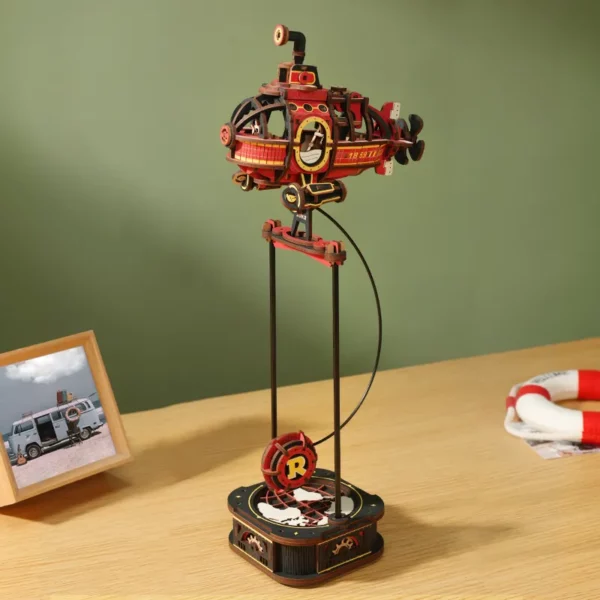 Robotime, 3D Houten Puzzel, Deep-Sea Adventurer, DIY Pendulum, MCD04, 14x9,5x36,5cm - Afbeelding 6