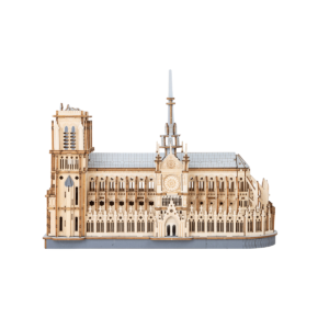 Robotime, DIY 3D Houten Modelbouwpakket, Paris Cathedral, TG511, 25,7x12,6x22,8cm