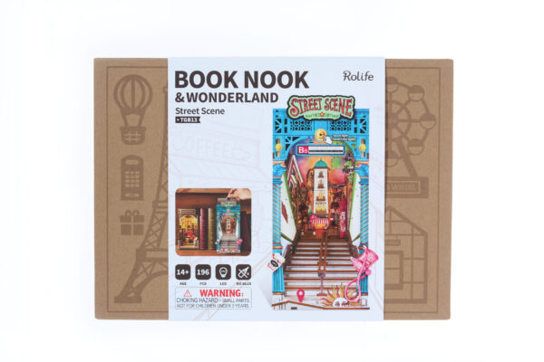 Robotime, DIY Book Nook, Street Scene, TGB13, 22,8x13x25,3cm - Afbeelding 4