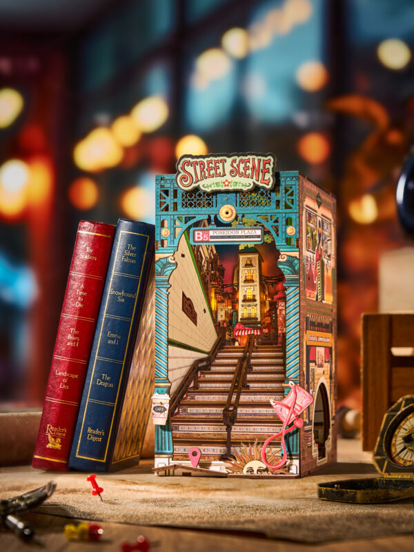 Robotime, DIY Book Nook, Street Scene, TGB13, 22,8x13x25,3cm - Afbeelding 11