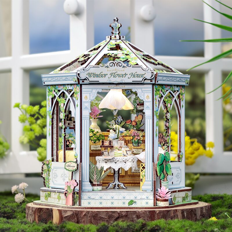 Cutebee, DIY Huisje, Winsors Flower House, GHGC401, 19,1x17,6x21,5cm - Afbeelding 3