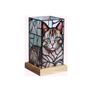 LED verlichting, Kat op houten voet, Art Light, 25011CT, 10x10x16,5cm