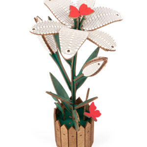 Eco Wood Art (EWA), DIY Houten Bloem Lily/ Lelie, 4530, 12,6x9x22,4cm