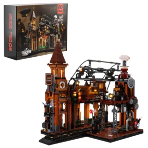 Lumibricks, Steampunk Train Station, F9007, 52x30x42cm