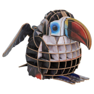 MakeBug, 3D Modelbouw, Red-Billed Toucan, MB-D-0007, 11x6x7cm