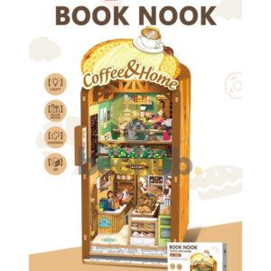 Inspirebox, 3D Booknook, Coffee and Home, BE011925, 19x10,4x25cm