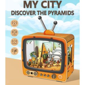Inspirebox, 3D Houten Puzzel, TV serie, Discover The Pyramids, BE011972, 16,7x8x13,1cm