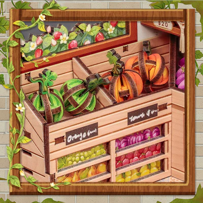 Cutebee, 3D DIY huisje, The Green Grocery, CWGC213, 16,2x15,8x20,6cm - Afbeelding 10