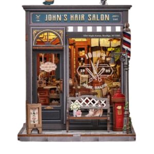 Cutebee, 3D DIY huisje, John's Hair Salon, CWGC215, 15,5x16x19cm