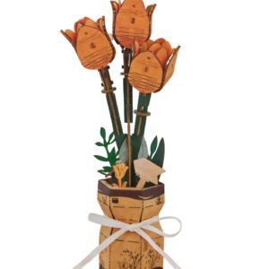 Inspirebox, 3D Flower, Orange Tulip, JM-015, 16,5x1x24,4cm