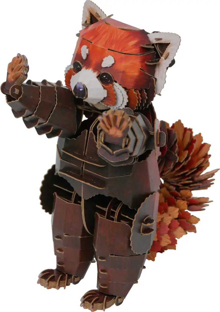 MakeBug, 3D Modelbouwpakket, Red Panda, MB-B-0013, 16x9x14cm - Afbeelding 4