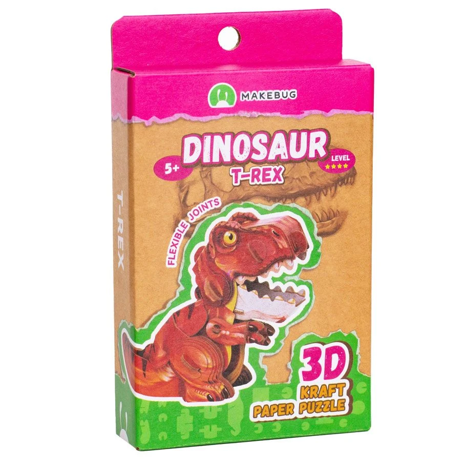 MakeBug, 3D Modelbouwpakket, T-Rex, MB-D-0035, 10x5x8cm - Afbeelding 2
