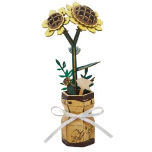 Inspirebox, 3D Flower, Sunflower JM-012, 5,5x5,5x20cm