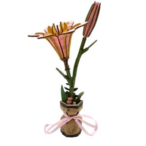 Inspirebox, 3D Flower, Pink Lily, JM-014, 5,5x5,5x20cm